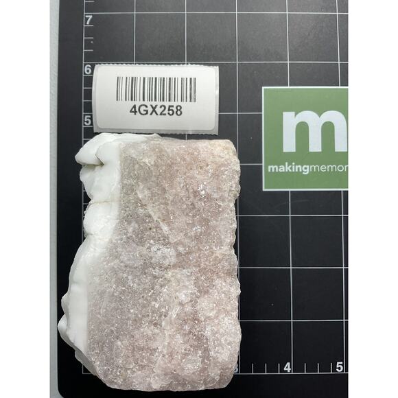 Pink Crackle Milk Glass Layered Art Glass Cullet Glowing Manganese Slag #4GX258 - Picture 8 of 8